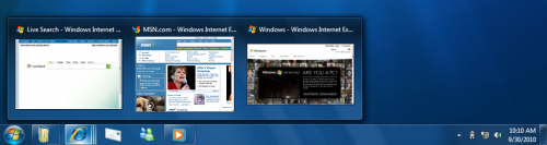 Windows 7 "superbar"